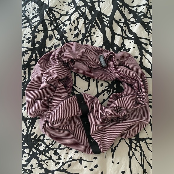 Lululemon “Vinyasa Scarf” in Tonka Stripe Red Grape/Minty Pink - Picture 5 of 7
